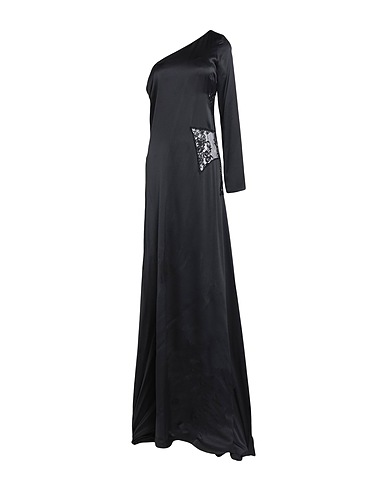 REDEMPTION Long dress Black 97% Silk, 3% Elastane