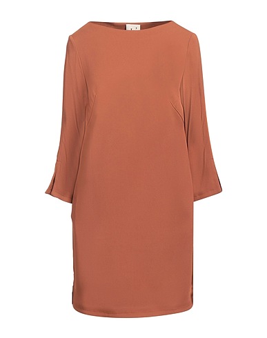 L' AUTRE CHOSE Short dress Brown 81% Acetate, 19% Viscose