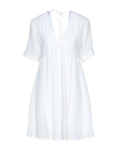 BOLONGARO TREVOR Short dress White 97% Polyester, 3% Lycra®