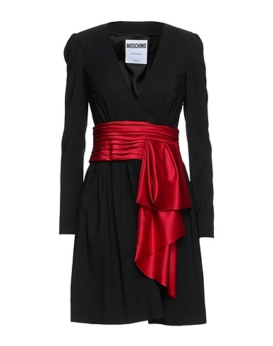 MOSCHINO Short dress Black 67% Acetate, 29% Polyamide, 4% Other Fibres, Silk