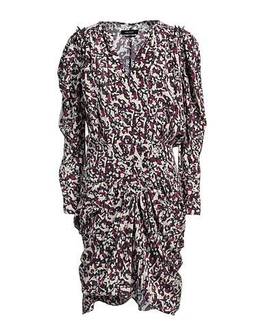 ISABEL MARANT ミニワンピース・ドレス マゼンタ シルク 91% / ポリウレタン 9%