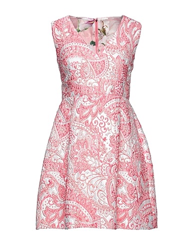 DOLCE&GABBANA Short dress Pink 70% Polyester, 9% Silk, 9% Acrylic, 7% Metallic fiber, 5% Polyamide