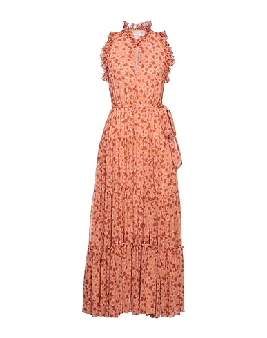 SANDRO Langes Kleid Rostrot 100% Polyester