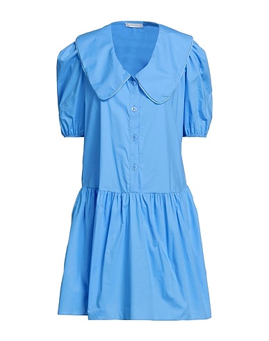 SUSY-MIX Shirt dress Azure 100% Cotton