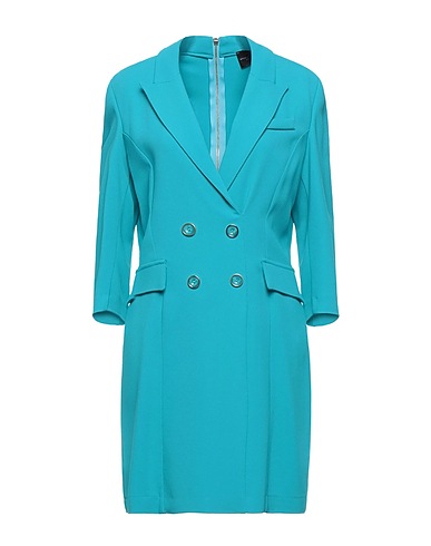 ATOS LOMBARDINI Blazer dress Turquoise 51% Viscose, 46% Acetate, 3% Elastane
