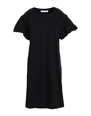 SEE BY CHLOÉ Sheath dress Black 97% Cotton, 3% Elastane