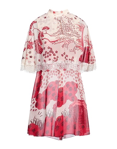 REDValentino Short dress Brick 100% Polyester, Polyamide