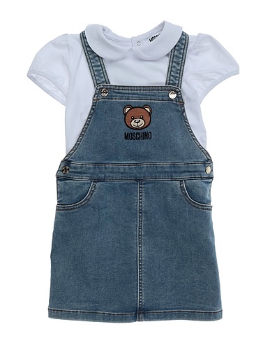 MOSCHINO BABY Baby jumpsuit Blue 95% Cotton, 5% Elastane, Polyester