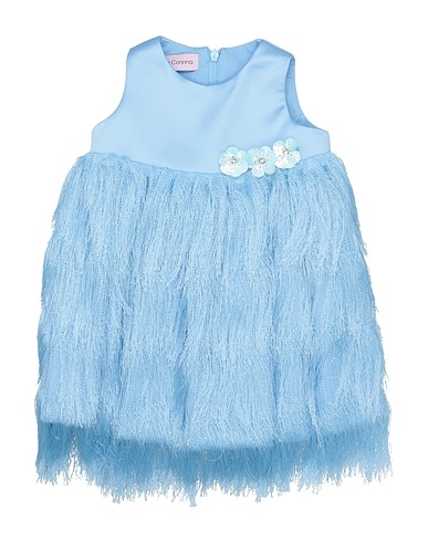 NUNZIA CORINNA Vestido para bebé  Sky blue 97% Polyester, 3% Elastane, Metal