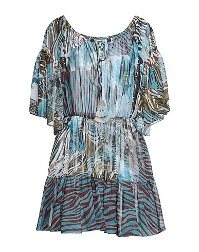 F**K PROJECT Short dress Deep teal 100% Polyester