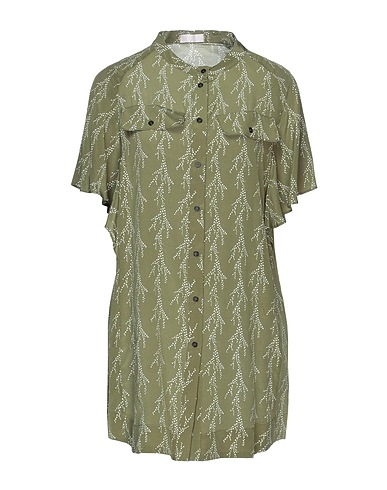 ANNIE P. Shirt dress Military green 100% Viscose