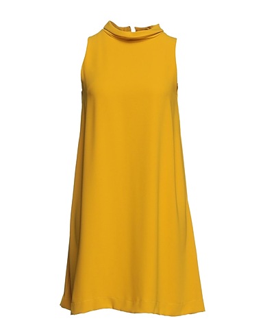 ANNIE P. Vestito corto Giallo ocra 100% Poliestere