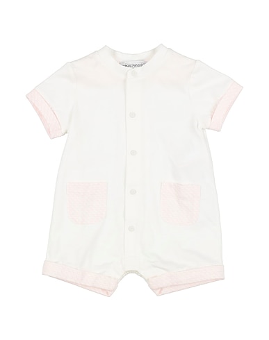EMPORIO ARMANI Tutina Baby  Bianco 100% Cotone