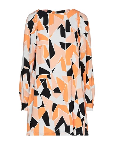 ANNIE P. Short dress Orange 100% Silk