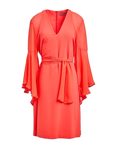 D.EXTERIOR Short dress Coral 90% Polyester, 10% Elastane, Silk