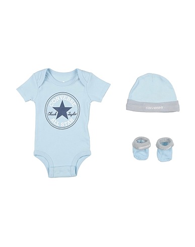 CONVERSE Set baby CLASSIC CTP INFANT HAT BODYSUI
 Celeste 100% Cotone