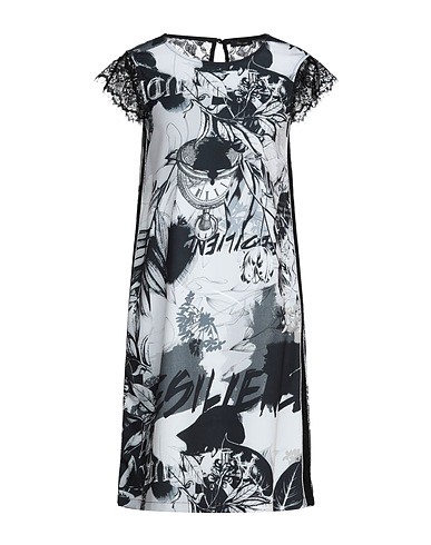 FRACOMINA Short dress Black 95% Polyester, 5% Elastane