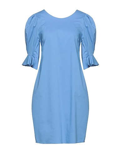 PAPERLACE London Short dress Pastel blue 98% Cotton, 2% Elastane