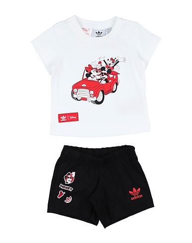 ADIDAS ORIGINALS Baby co-ord  SHORT TEE SET
 White 100% Cotton