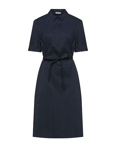 CAPPELLINI by PESERICO Μίντι φόρεμα Σκούρο μπλε της νύχτας 97% Βαμβάκι, 3% Ελαστάνη