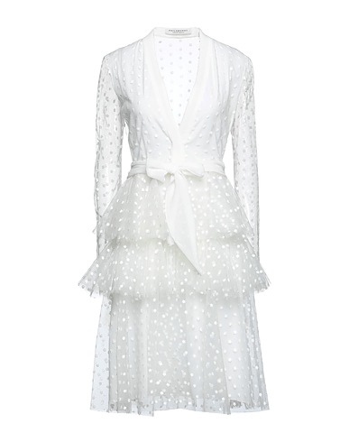 PHILOSOPHY di LORENZO SERAFINI Midi dress White 100% Polyester, Polyamide