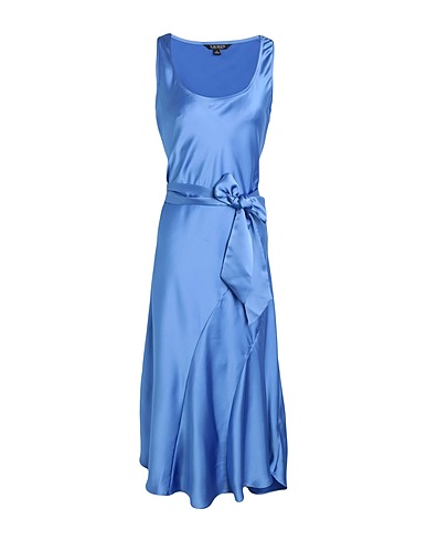 LAUREN RALPH LAUREN Midi dress SLEEVELESS CHARMEUSE DRESS
 Pastel blue 100% Polyester