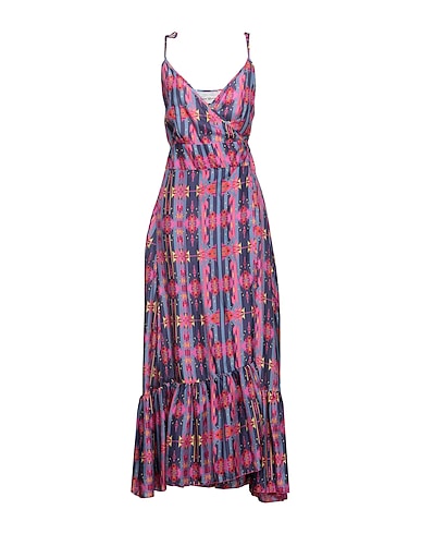 JESSIE WESTERN Langes Kleid Nachtblau 100% Seide