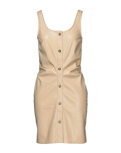 NANUSHKA Sheath dress Beige 65% Polyester, 35% Polyurethane