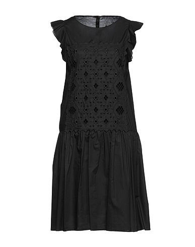 MANILA GRACE Vestito midi Nero 100% Cotone