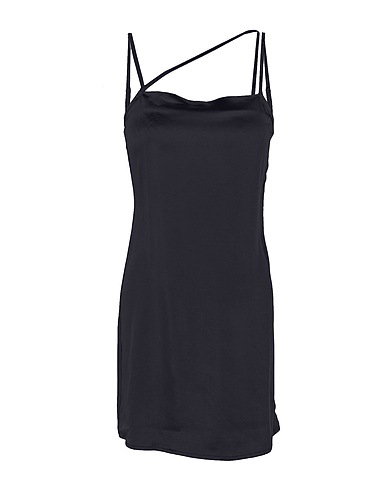 8 by YOOX Vestito corto SLIP MINI DRESS
 Nero 100% Poliestere