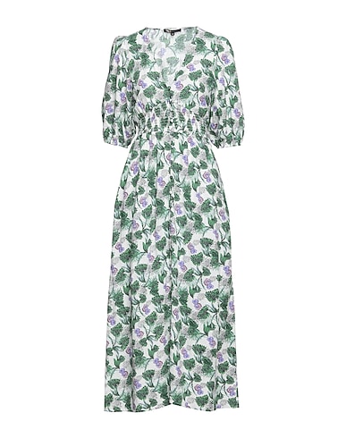 MAJE ひざ丈ワンピース グリーン レーヨン 73% / リネン 27%