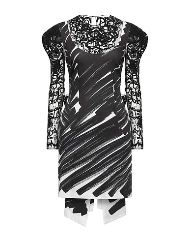 MOSCHINO Kurzes Kleid Schwarz 96% Viskose, 4% Andere Fasern, Polyester, Seide, Polyamid
