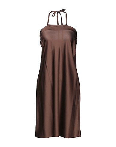 RUNAWAY THE LABEL Vestito midi Marrone 96% Poliestere, 4% Elastan