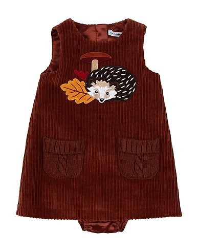 DOLCE&GABBANA Vestido para bebé  Brown 98% Cotton, 2% Elastane, Polyester, Viscose, Virgin Wool