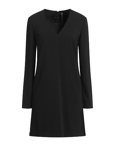 MANILA GRACE Short dress Black 98% Polyester, 2% Elastane