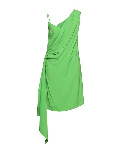 CLIPS Vestito corto Verde 70% Viscosa, 26% Acetato, 4% Elastan