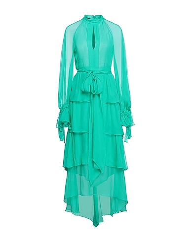 ROCHAS Midi dress Emerald green 100% Silk