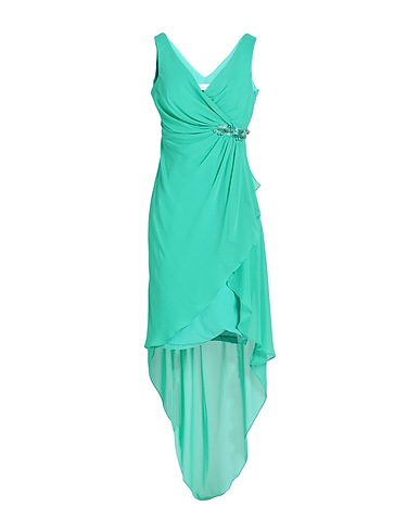 BIANCA BRANDI Short dress Green 96% Polyester, 4% Elastane