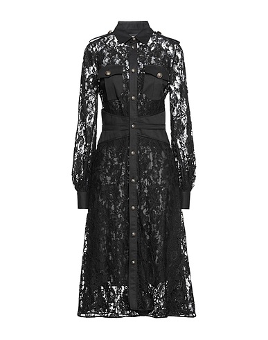 DSQUARED2 Midi dress Black 87% Viscose, 13% Polyamide, Cotton, Polyester