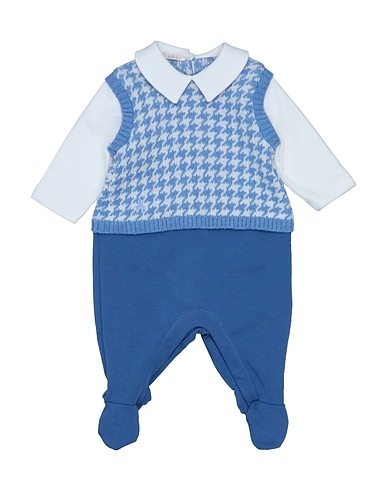 LE BEBÉ Baby jumpsuit  Pastel blue 94% Cotton, 6% Elastane, Wool, Synthetic fibers, Cashmere