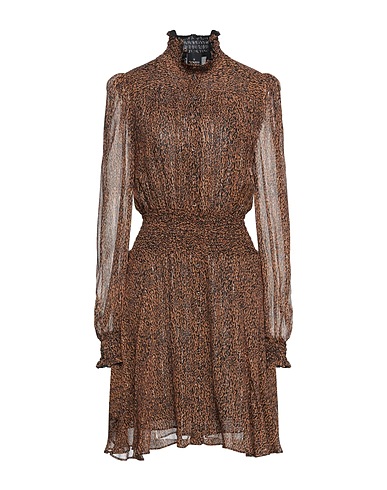 PINKO UNIQUENESS Elegant dress Camel 99% Viscose, 1% Metallic fiber