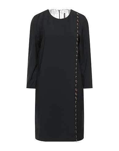 MANILA GRACE Short dress Black 80% Polyester, 14% Viscose, 6% Elastane