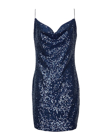 8 by YOOX Sequin dress Midnight blue 93% Polyester, 7% Elastane