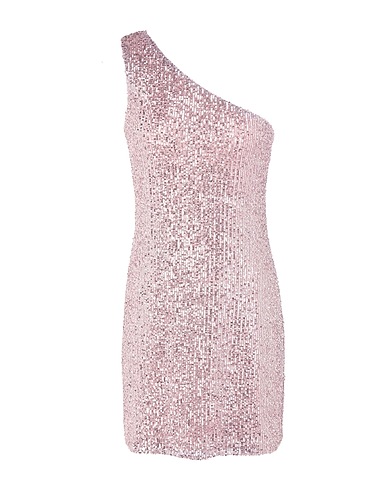 8 by YOOX One-shoulder dress Mauve 93% Polyester, 7% Elastane
