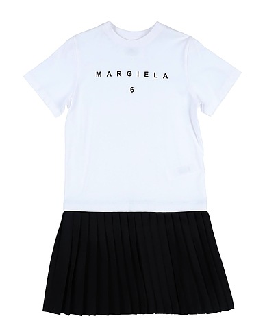 MM6 MAISON MARGIELA ワンピース＆ドレス ホワイト コットン 100% / ポリエステル