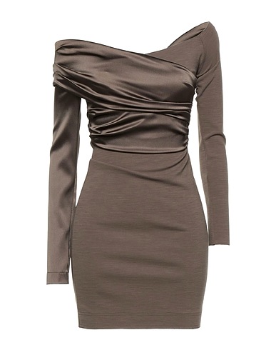 FENDI Short dress Khaki 72% Virgin Wool, 25% Polyamide, 3% Elastane, Silk
