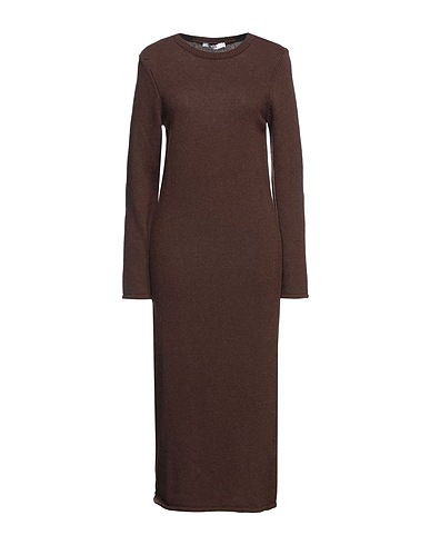 NA-KD Vestito midi Marrone 40% Poliammide, 30% Lana, 30% Viscosa