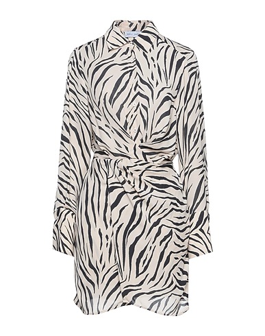 WEILI ZHENG Elegant dress Beige 100% Polyester