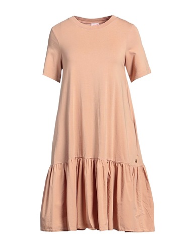 SUN 68 Kurzes Kleid Sand 100% Baumwolle