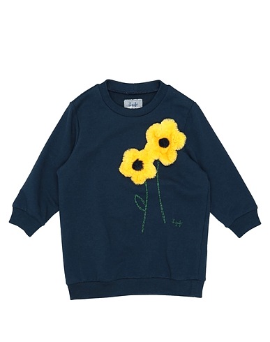 IL GUFO Vestido para bebé  Midnight blue 94% Cotton, 6% Elastane, Polyester